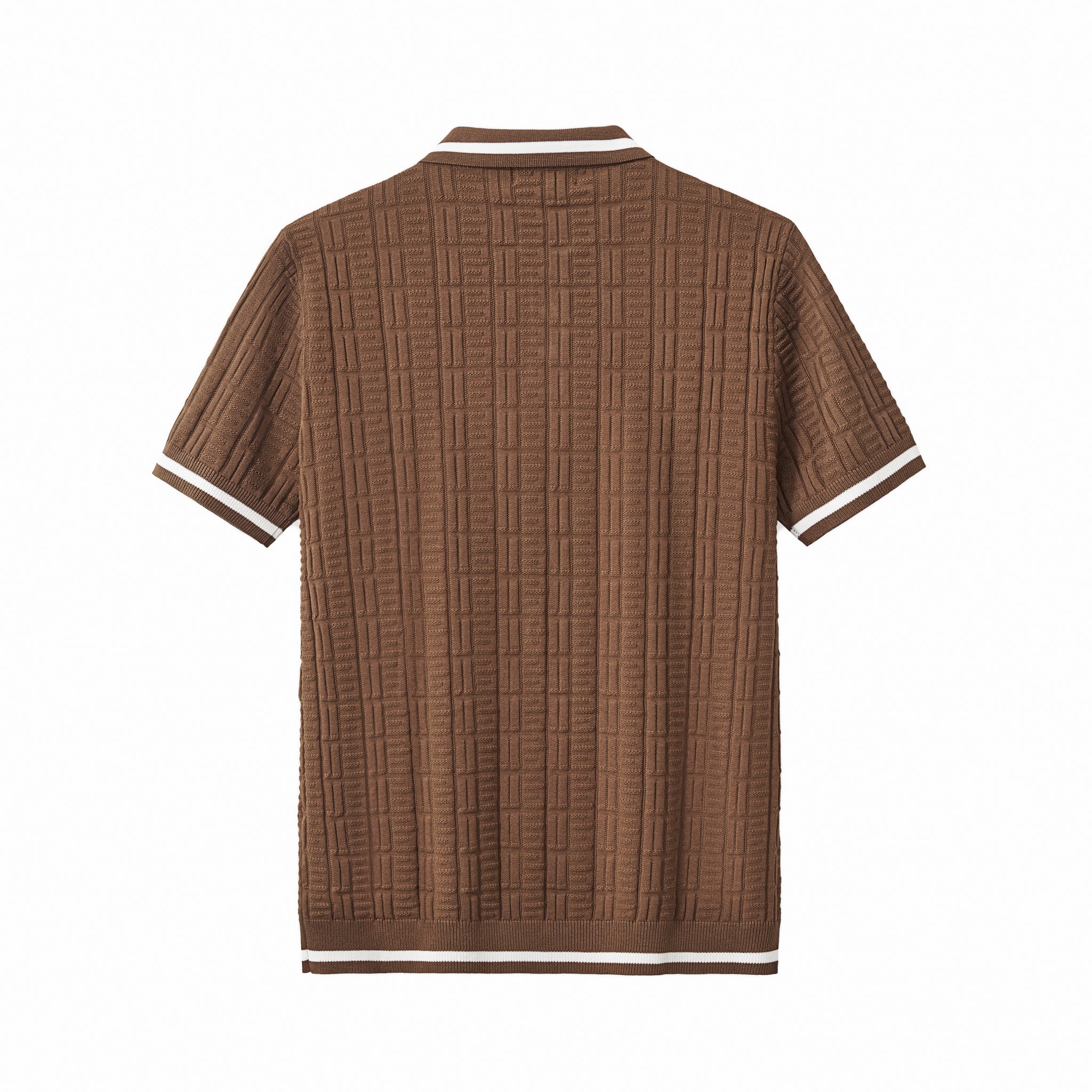 Textura Knit Polo COFFEE