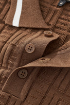 Textura Knit Polo COFFEE