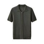 Breeze Mesh Zip Knit SS Shirt ARMY GREEN