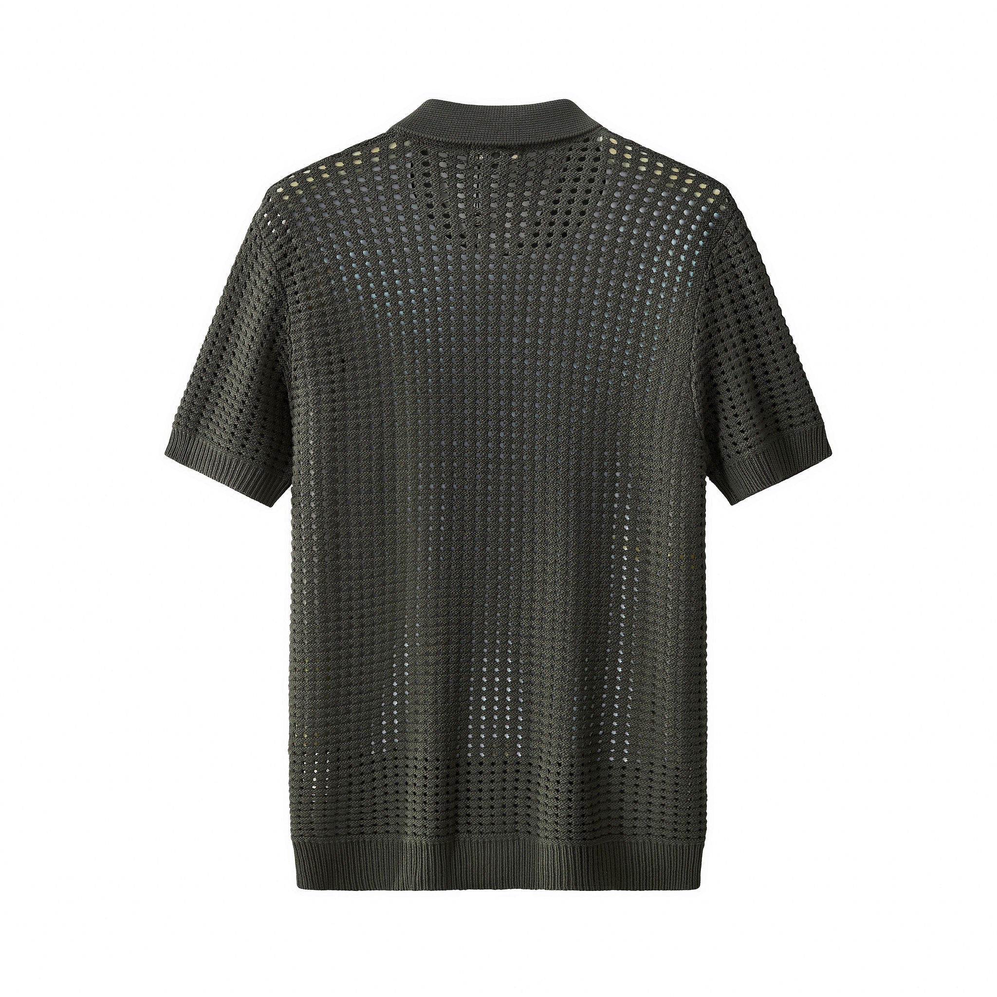 Breeze Mesh Zip Knit SS Shirt ARMY GREEN