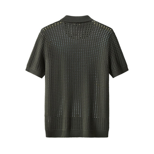 Breeze Mesh Zip Knit SS Shirt ARMY GREEN