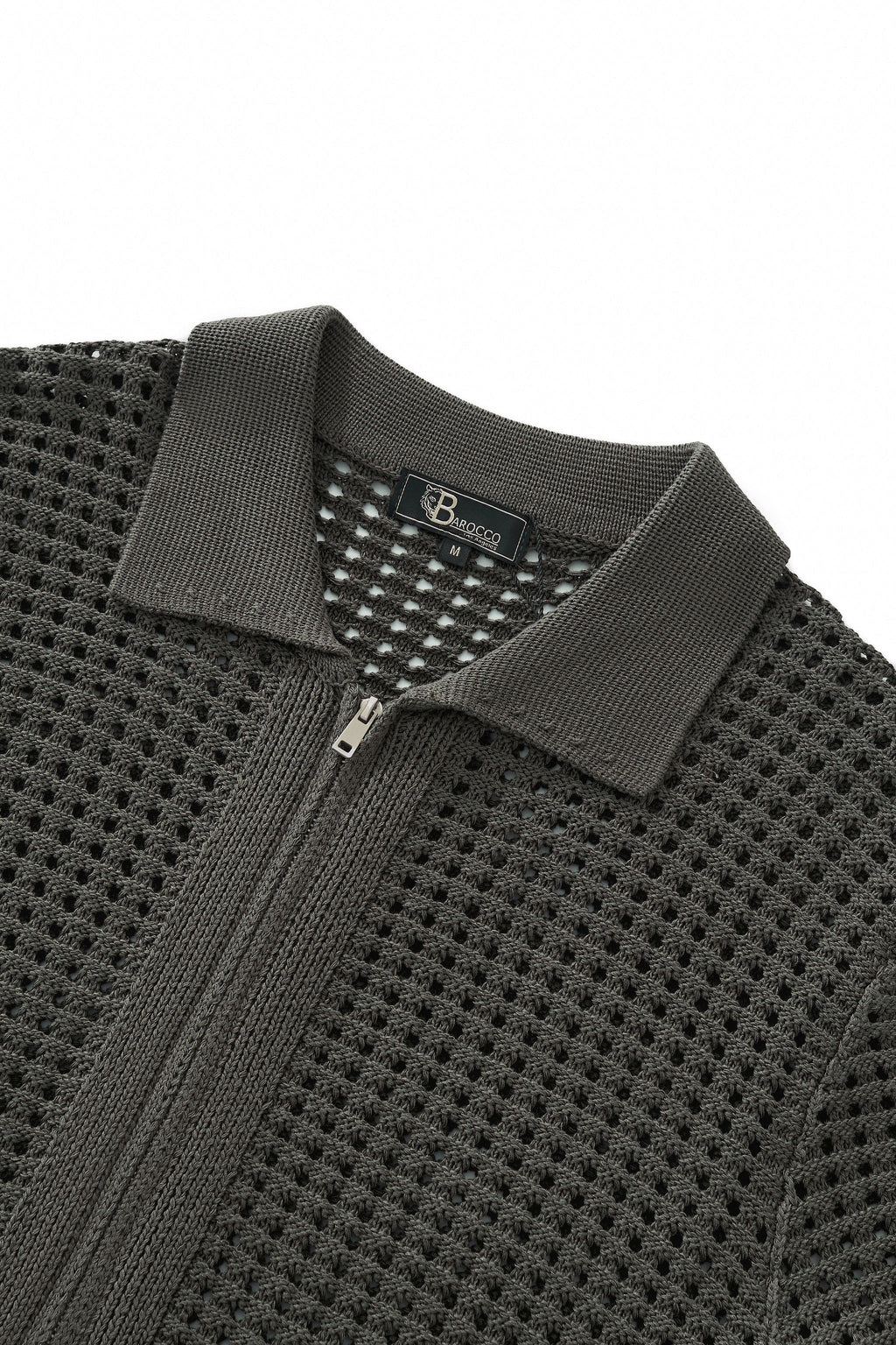 Breeze Mesh Zip Knit SS Shirt ARMY GREEN