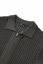 Breeze Mesh Zip Knit SS Shirt ARMY GREEN