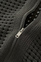 Breeze Mesh Zip Knit SS Shirt ARMY GREEN