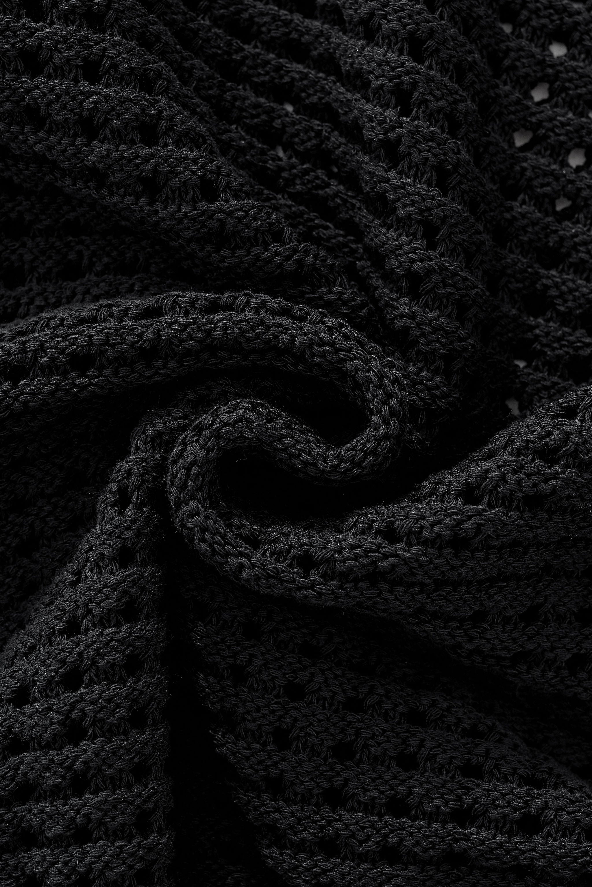 Breeze Mesh Zip Knit SS Shirt BLACK