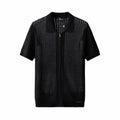 Breeze Mesh Zip Knit SS Shirt BLACK