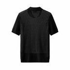Breeze Mesh Zip Knit SS Shirt BLACK