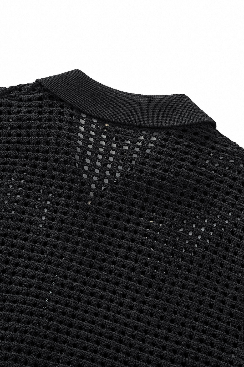 Breeze Mesh Zip Knit SS Shirt BLACK