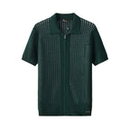 Breeze Mesh Zip Knit SS Shirt HUNTER GREEN