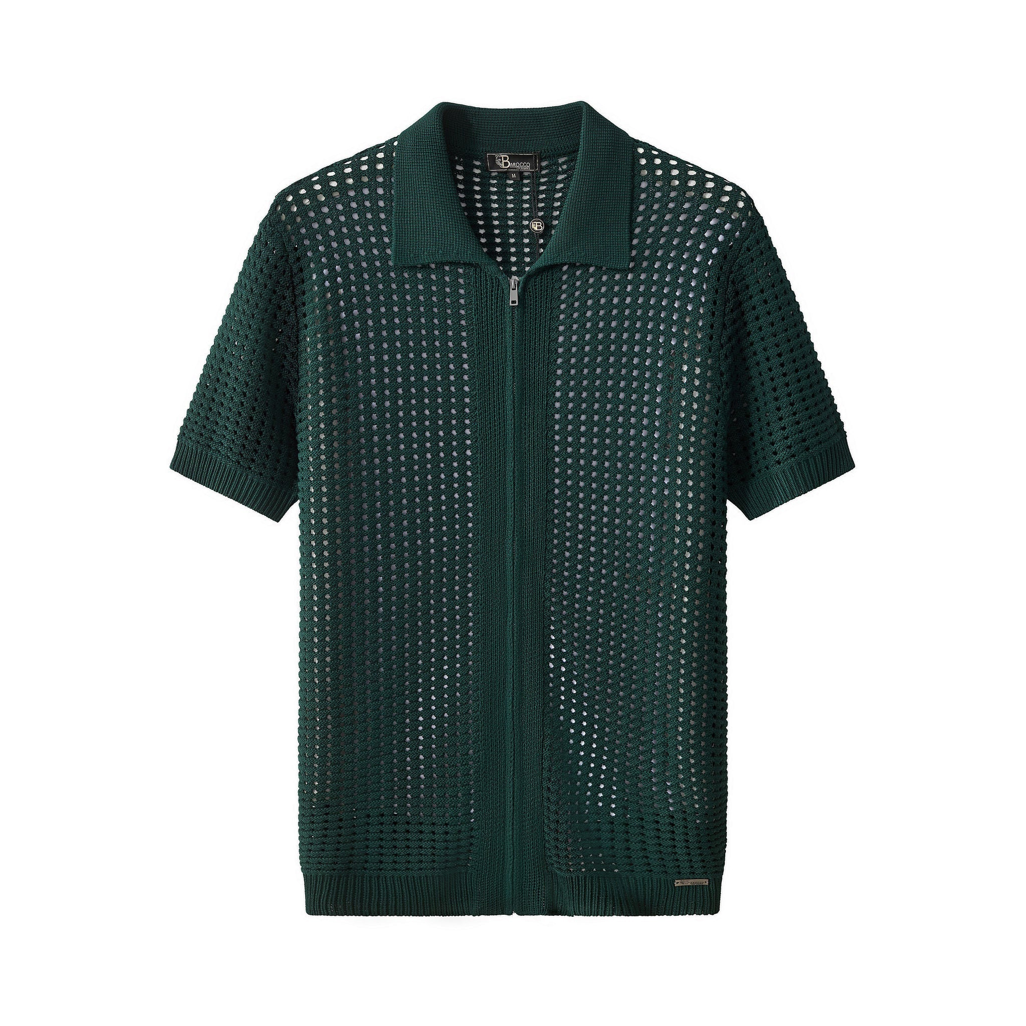 Breeze Mesh Zip Knit SS Shirt HUNTER GREEN