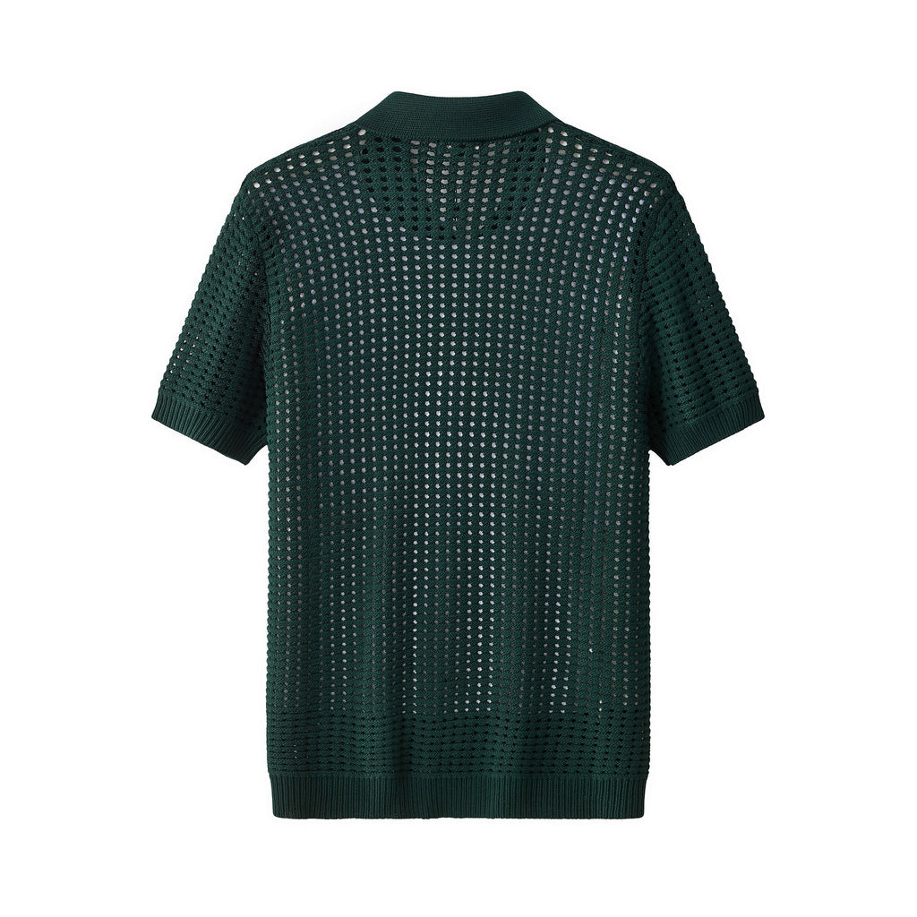 Breeze Mesh Zip Knit SS Shirt HUNTER GREEN