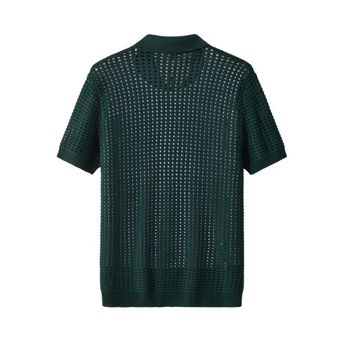Breeze Mesh Zip Knit SS Shirt HUNTER GREEN