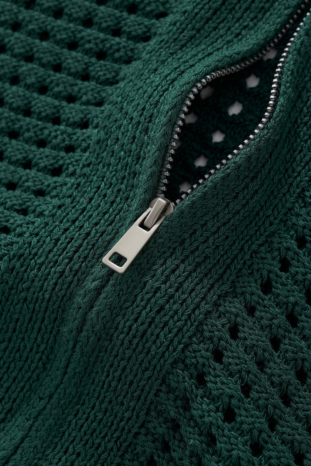 Breeze Mesh Zip Knit SS Shirt HUNTER GREEN