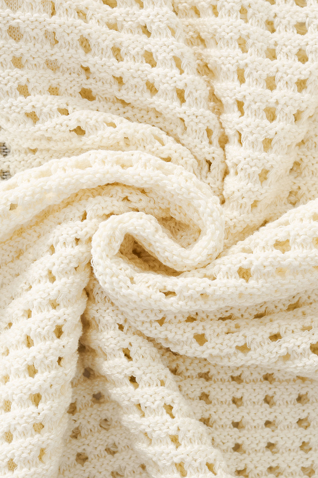 Breeze Mesh Zip Knit SS Shirt IVORY