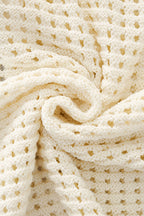 Breeze Mesh Zip Knit SS Shirt IVORY