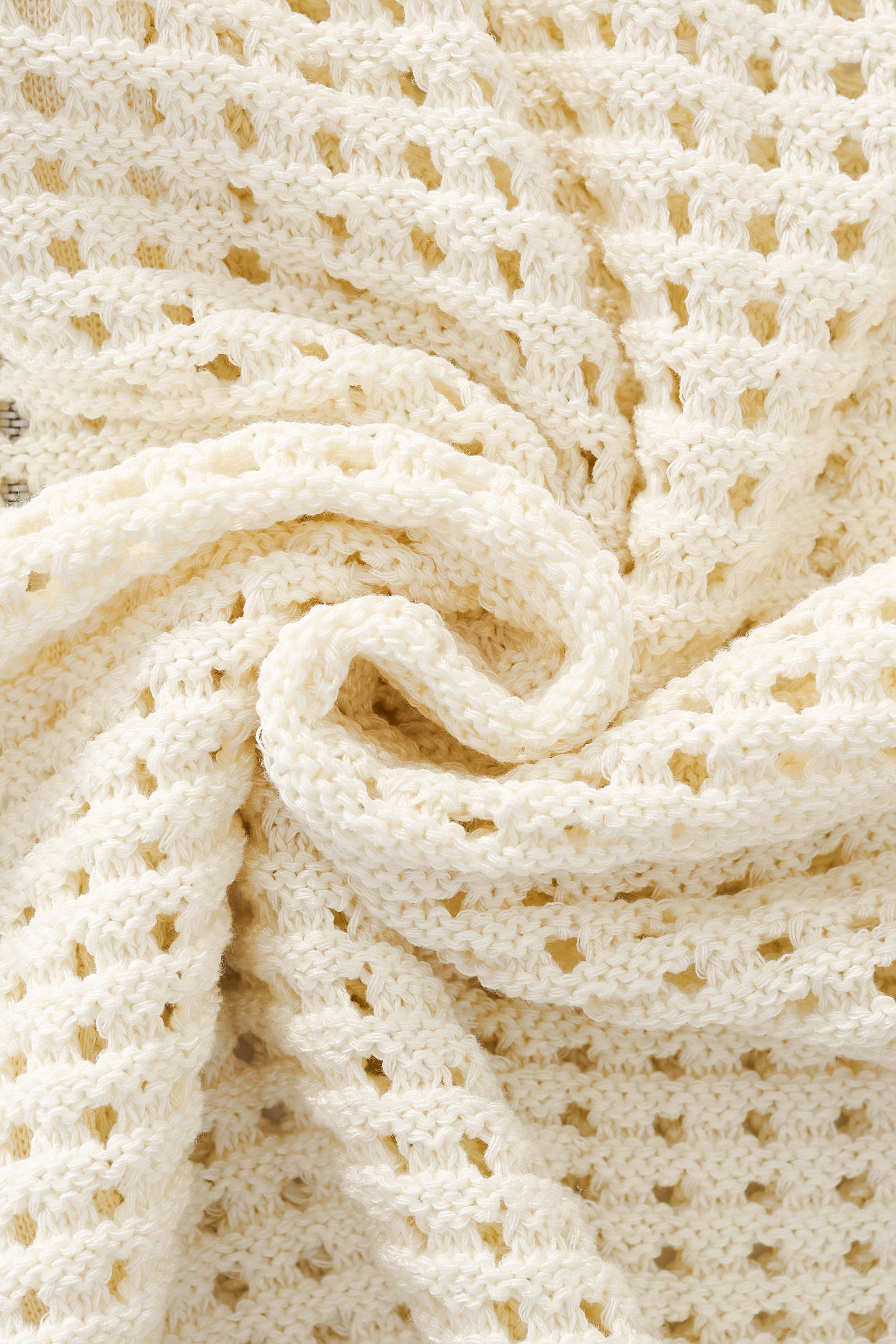 Breeze Mesh Zip Knit SS Shirt IVORY