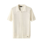 Breeze Mesh Zip Knit SS Shirt IVORY