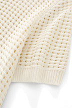 Breeze Mesh Zip Knit SS Shirt IVORY