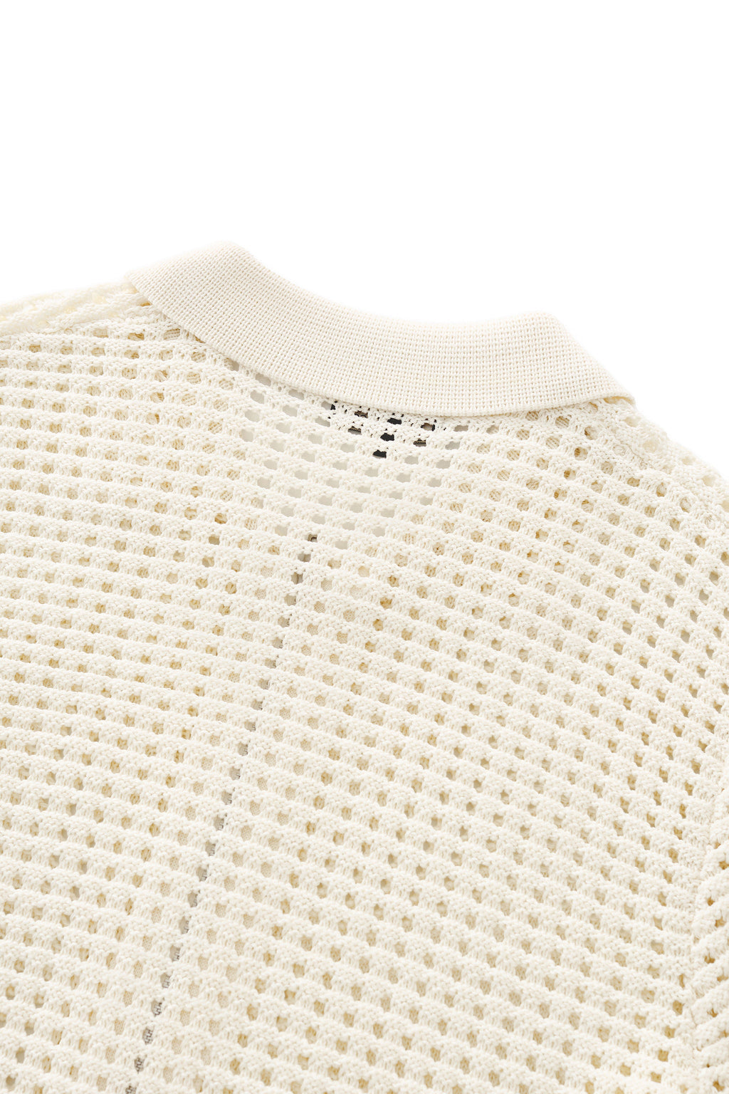 Breeze Mesh Zip Knit SS Shirt IVORY