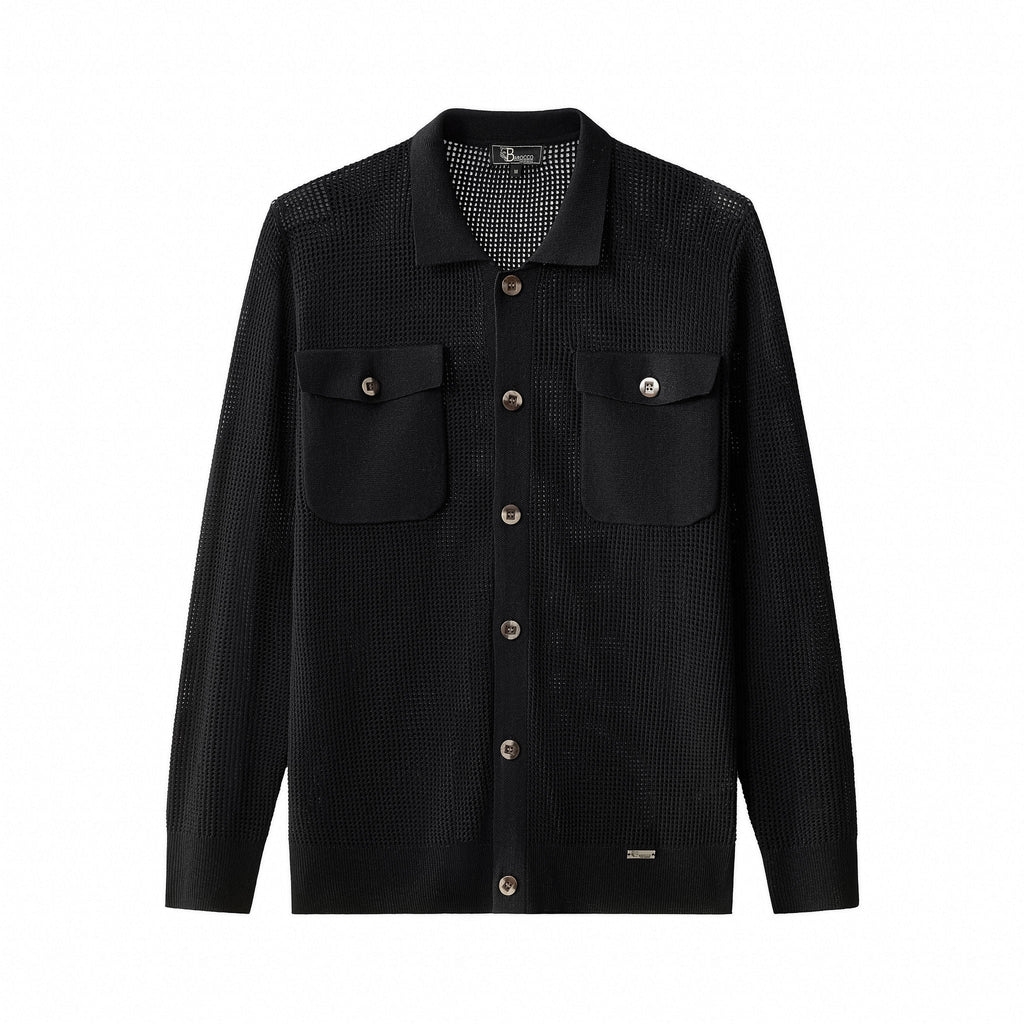 Ventura Mesh Knit LS Shirt BLACK
