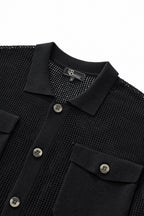 Ventura Mesh Knit LS Shirt BLACK
