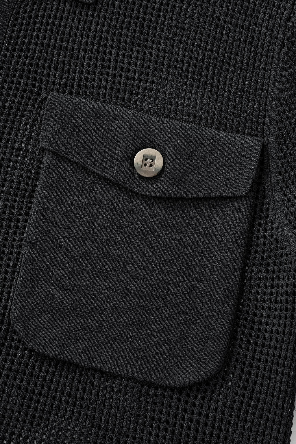 Ventura Mesh Knit LS Shirt BLACK