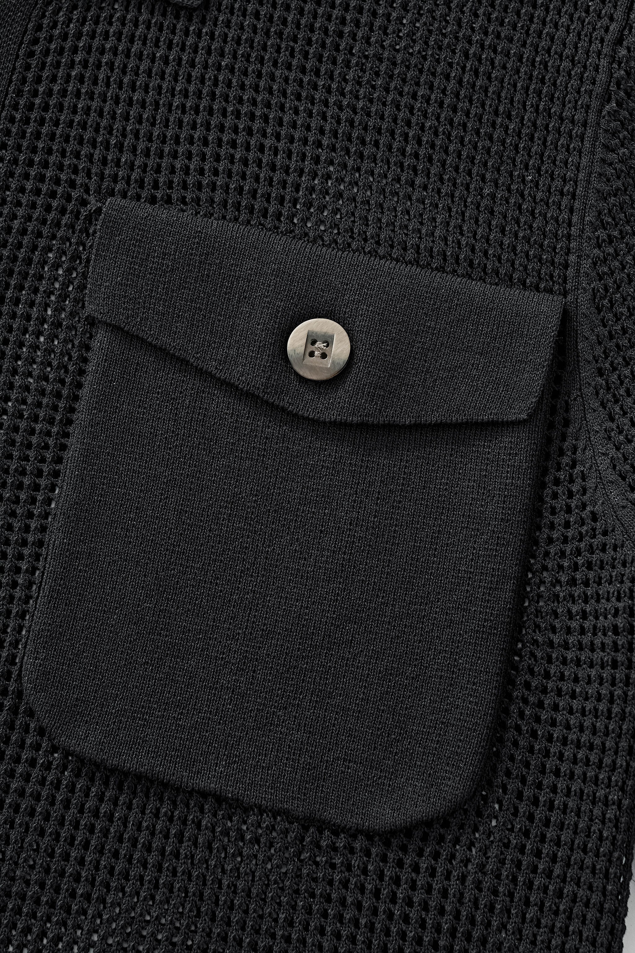 Ventura Mesh Knit LS Shirt BLACK