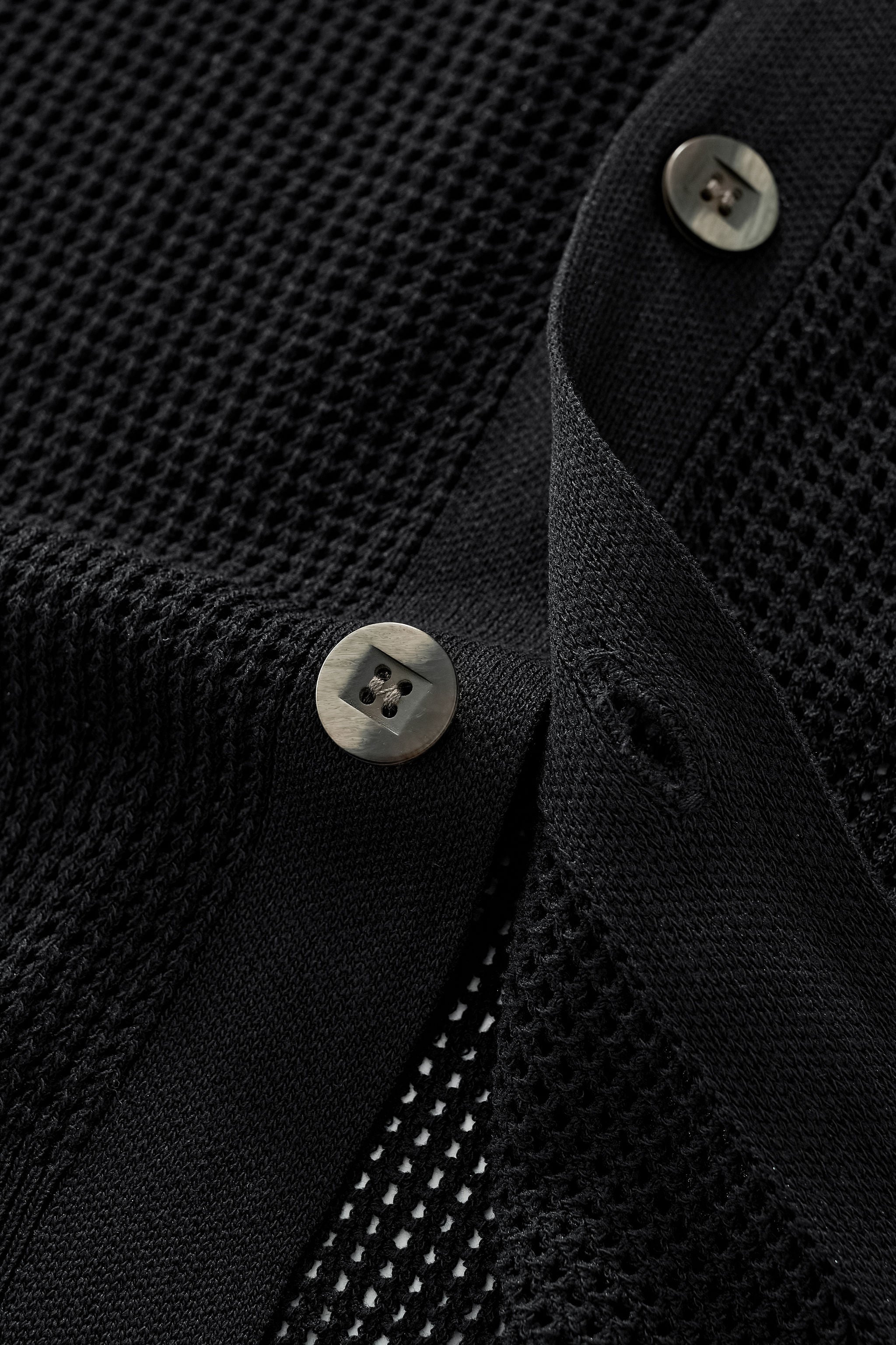 Ventura Mesh Knit LS Shirt BLACK