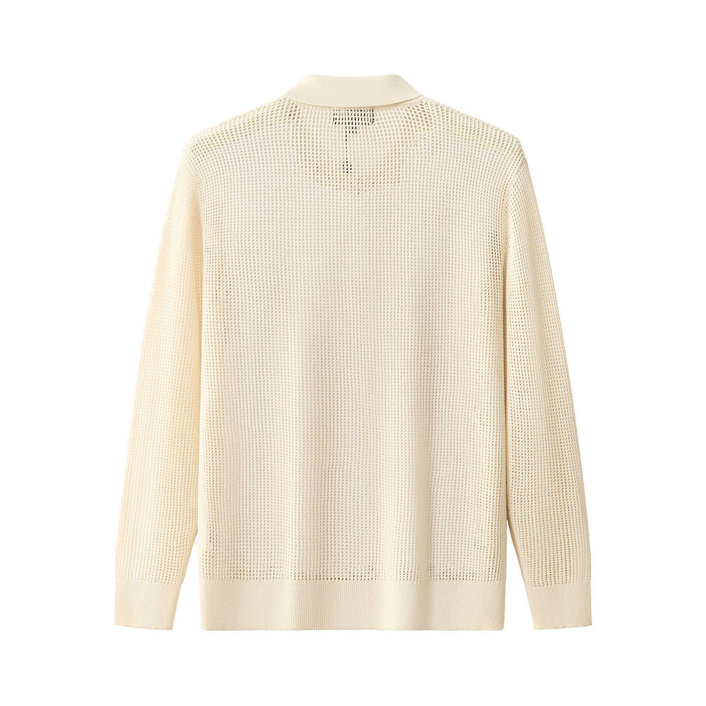 Ventura Mesh Knit LS Shirt IVORY