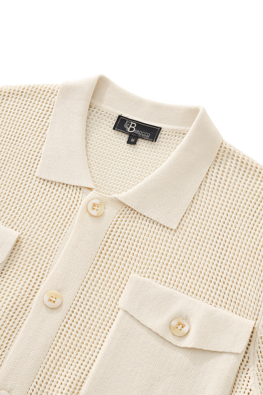 Ventura Mesh Knit LS Shirt IVORY