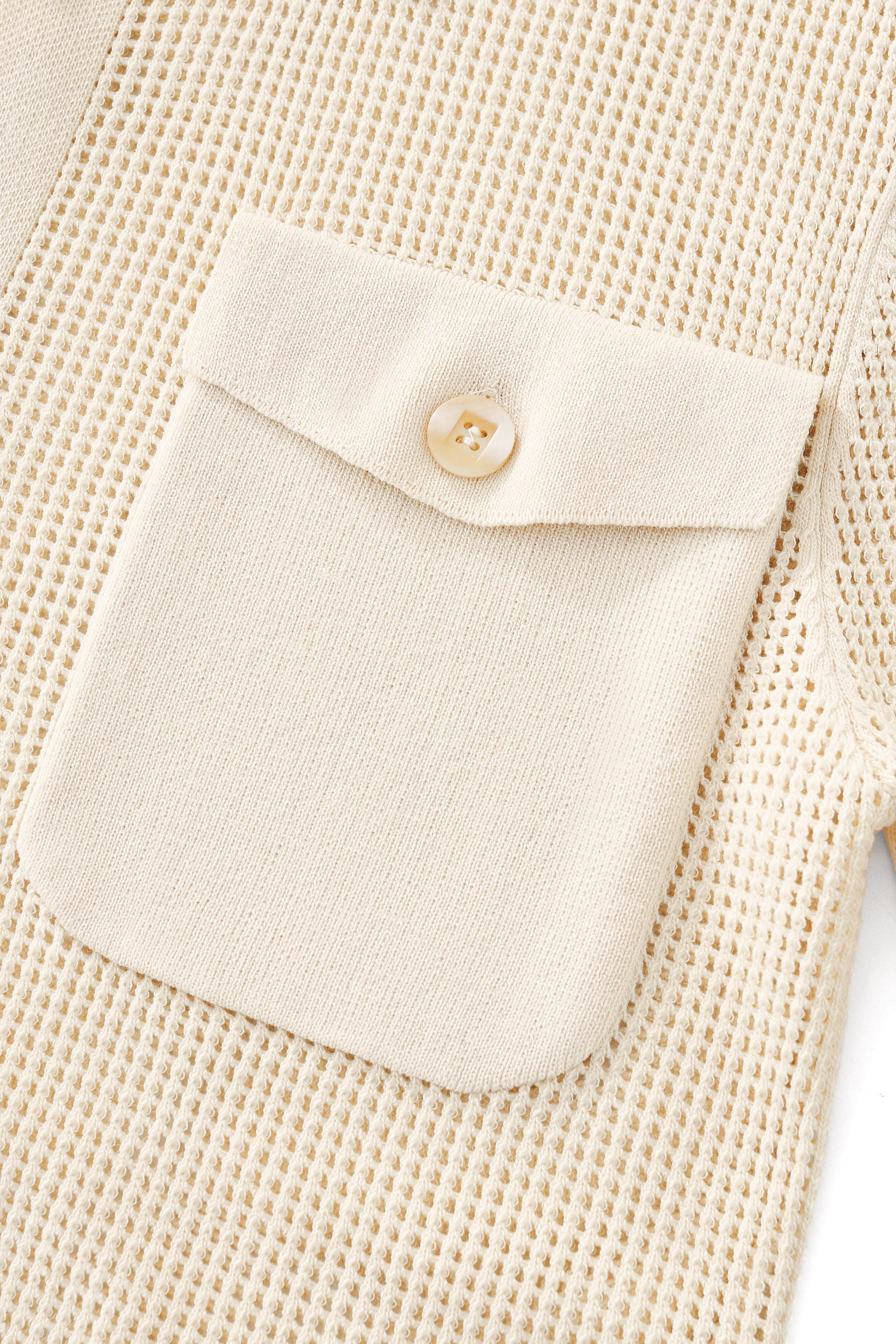 Ventura Mesh Knit LS Shirt IVORY