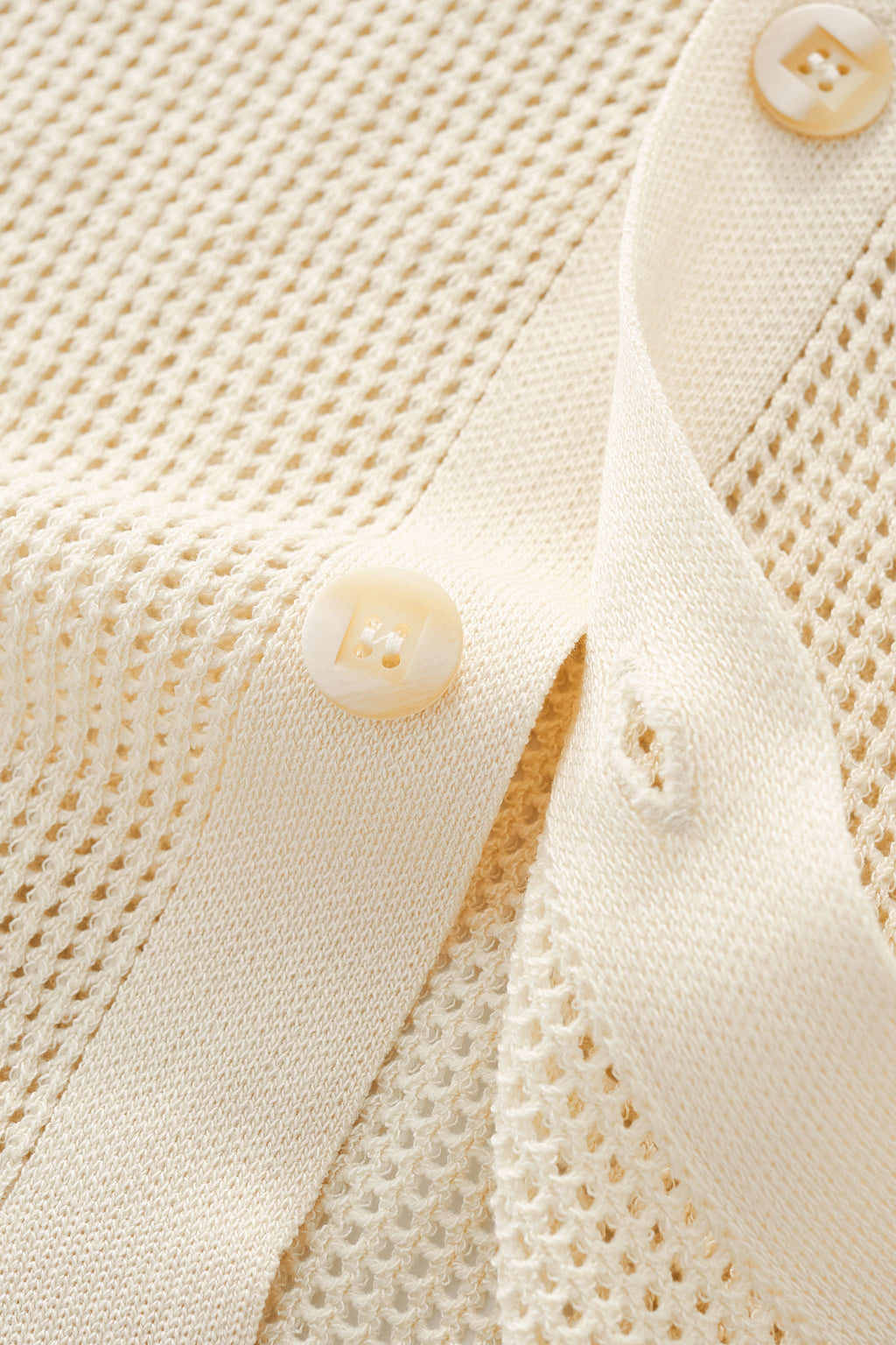 Ventura Mesh Knit LS Shirt IVORY