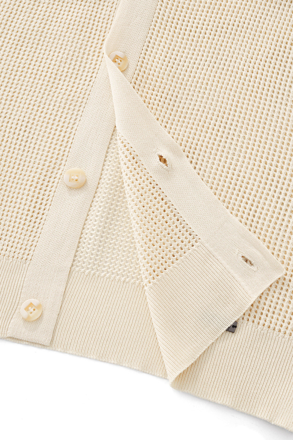Ventura Mesh Knit LS Shirt IVORY