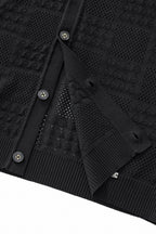 Monaco Mesh Knit SS Shirt BLACK