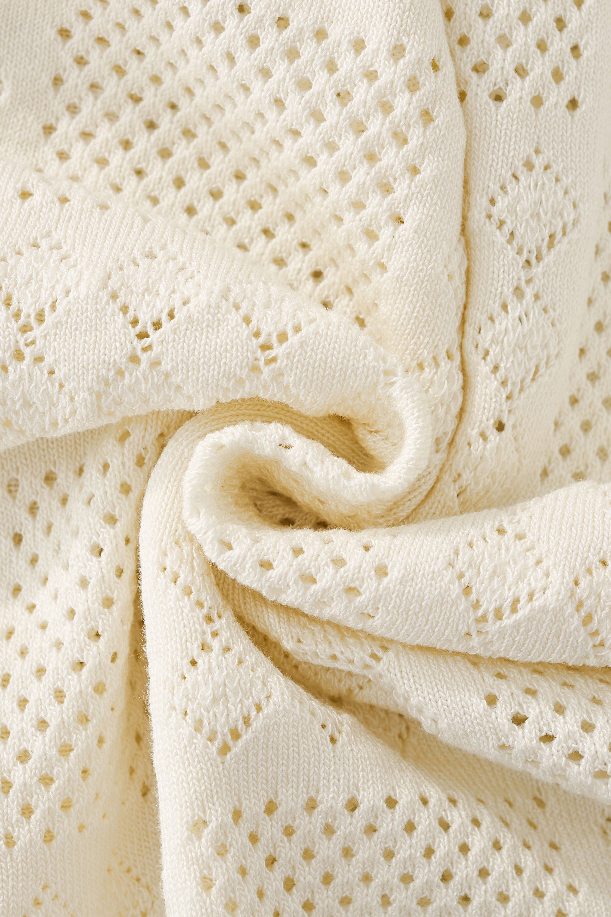 Monaco Mesh Knit SS Shirt IVORY