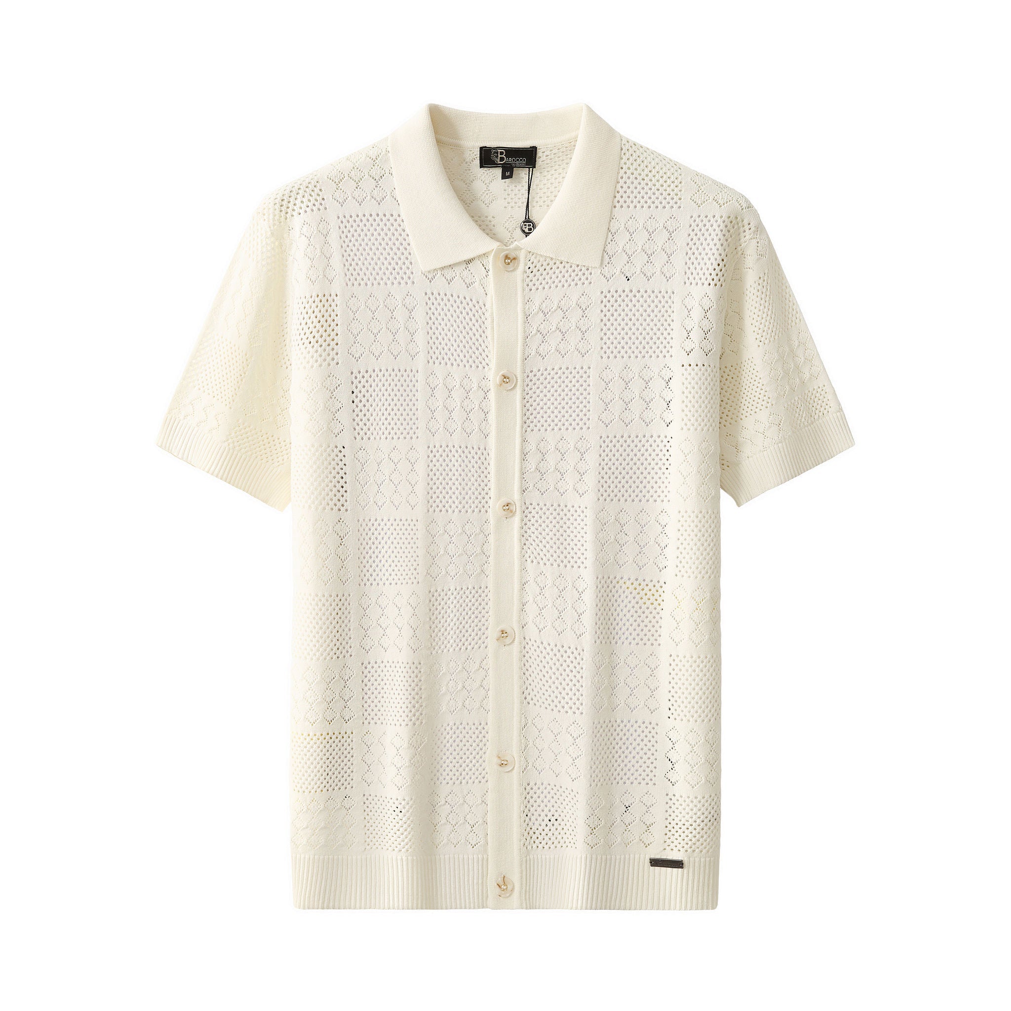 Monaco Mesh Knit SS Shirt IVORY