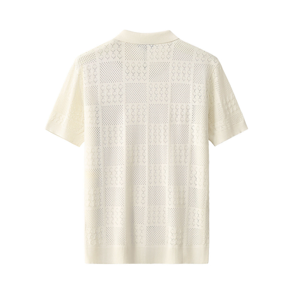 Monaco Mesh Knit SS Shirt IVORY