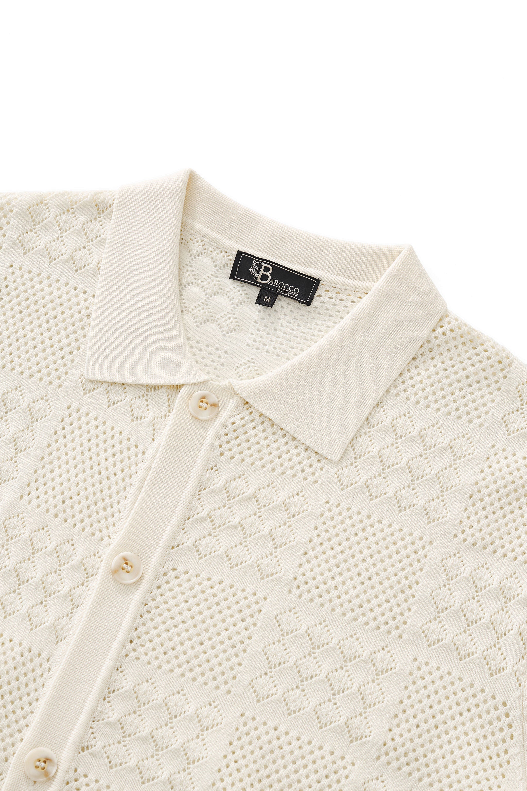 Monaco Mesh Knit SS Shirt IVORY
