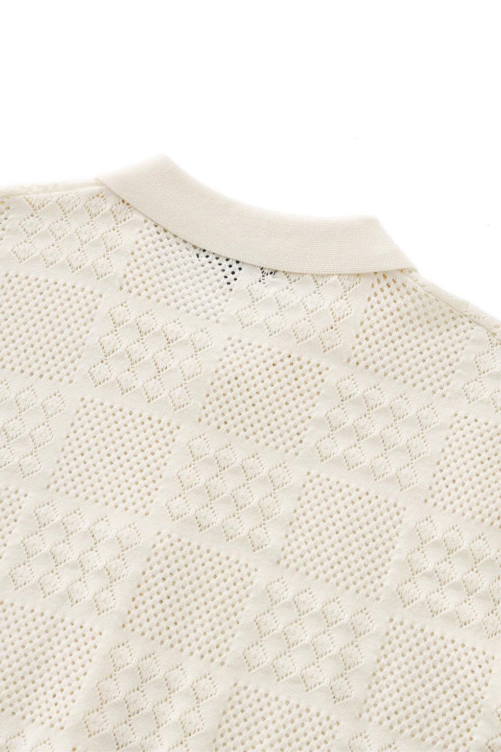 Monaco Mesh Knit SS Shirt IVORY
