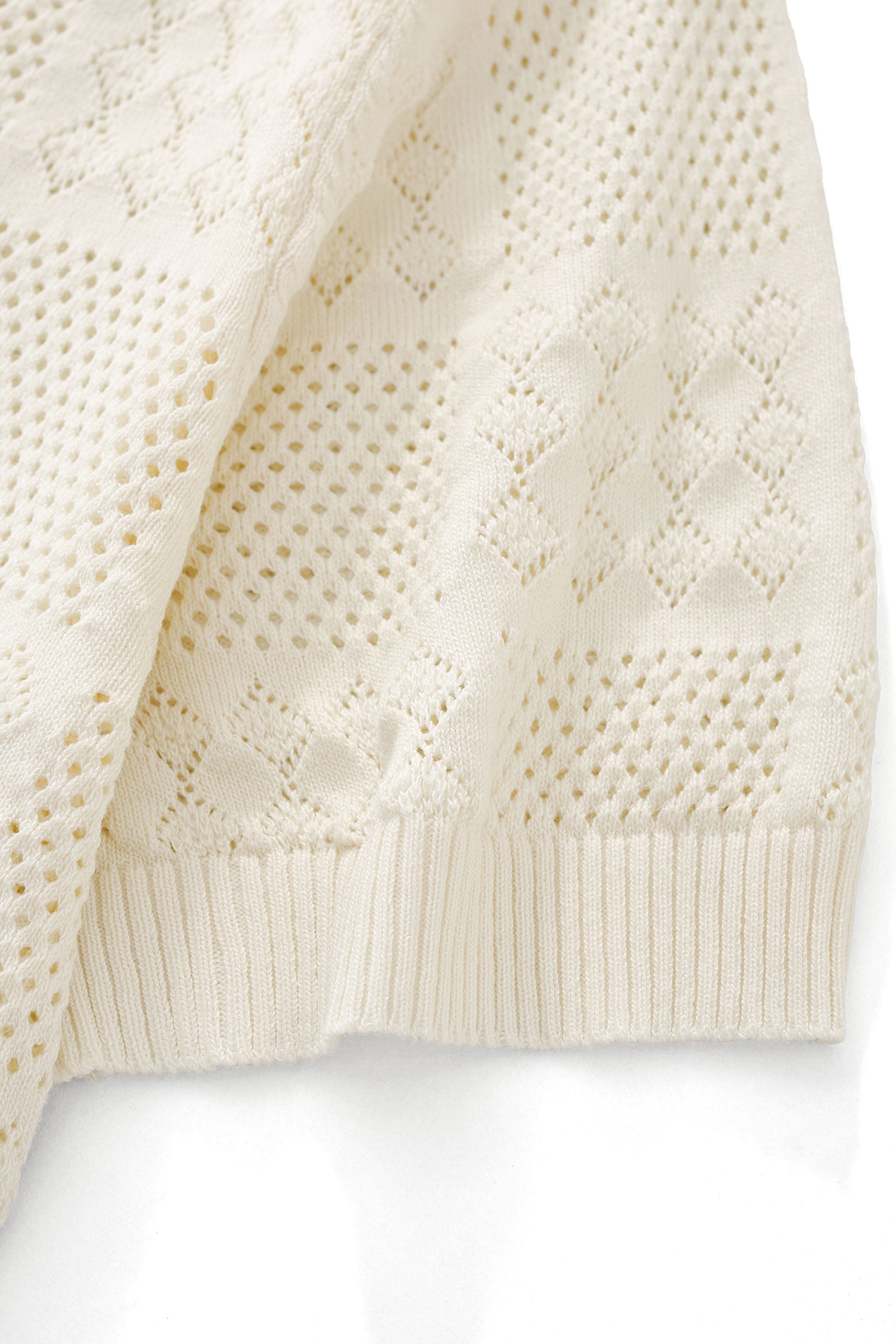 Monaco Mesh Knit SS Shirt IVORY