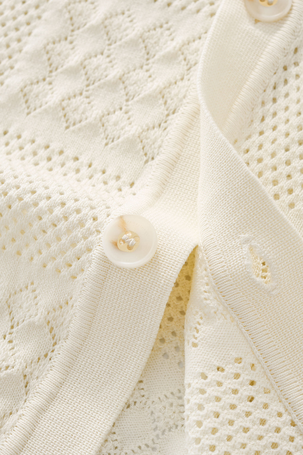 Monaco Mesh Knit SS Shirt IVORY