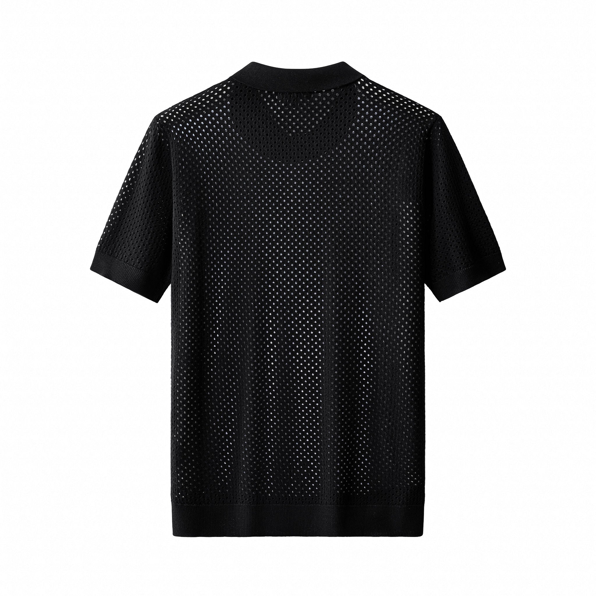 Riviera Mesh Knit SS Shirt BLACK