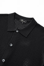 Riviera Mesh Knit SS Shirt BLACK