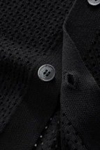 Riviera Mesh Knit SS Shirt BLACK