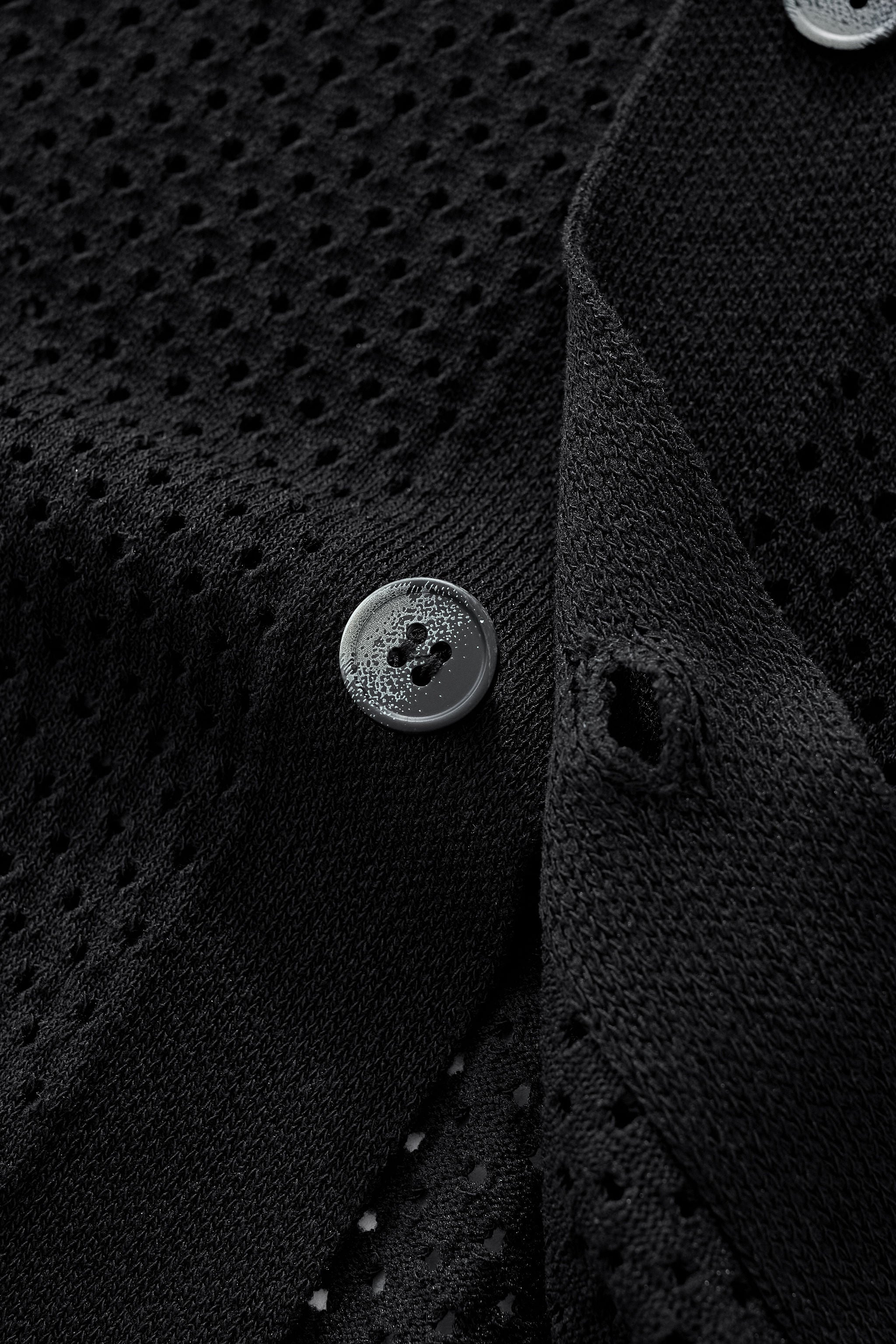 Riviera Mesh Knit SS Shirt BLACK