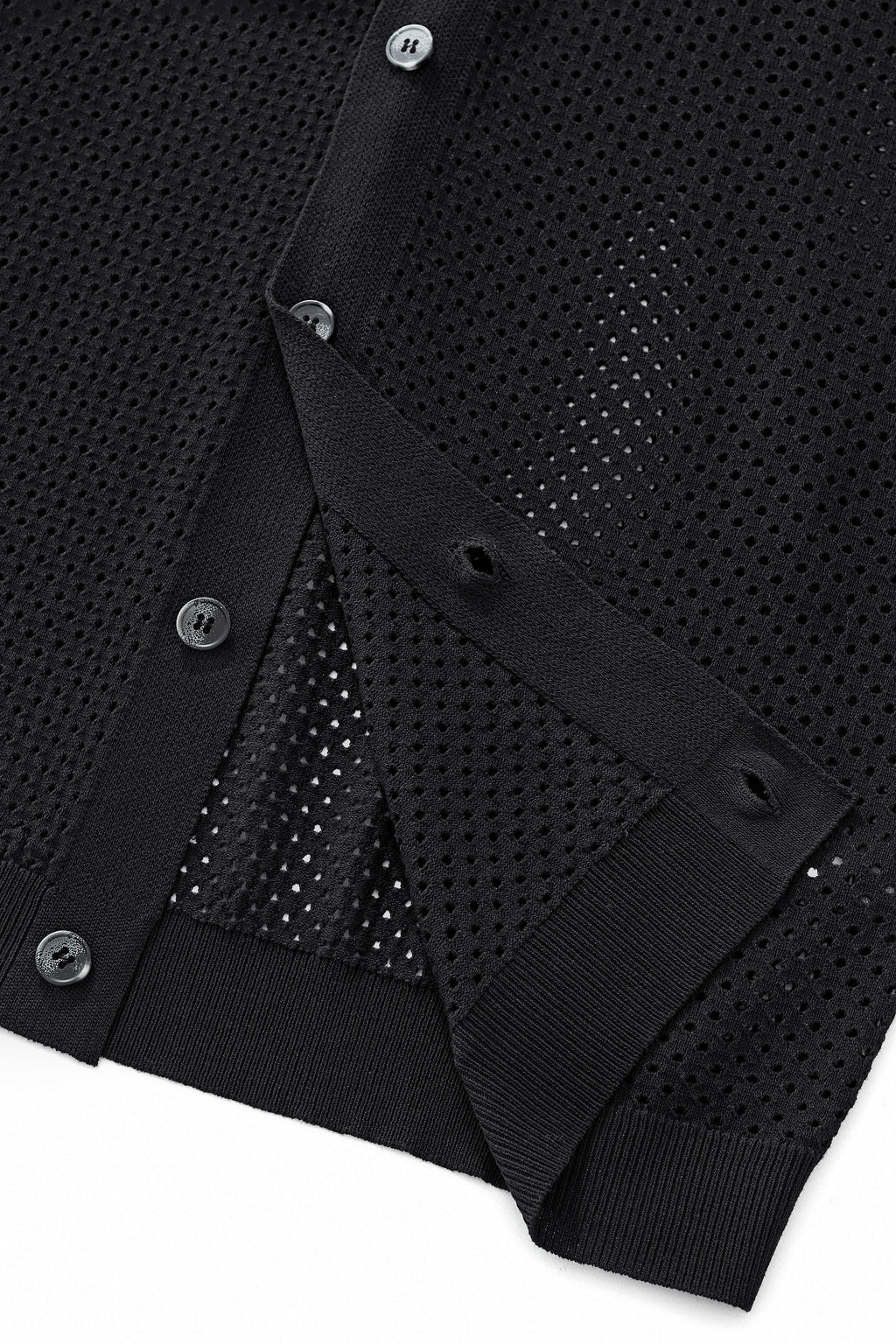 Riviera Mesh Knit SS Shirt BLACK