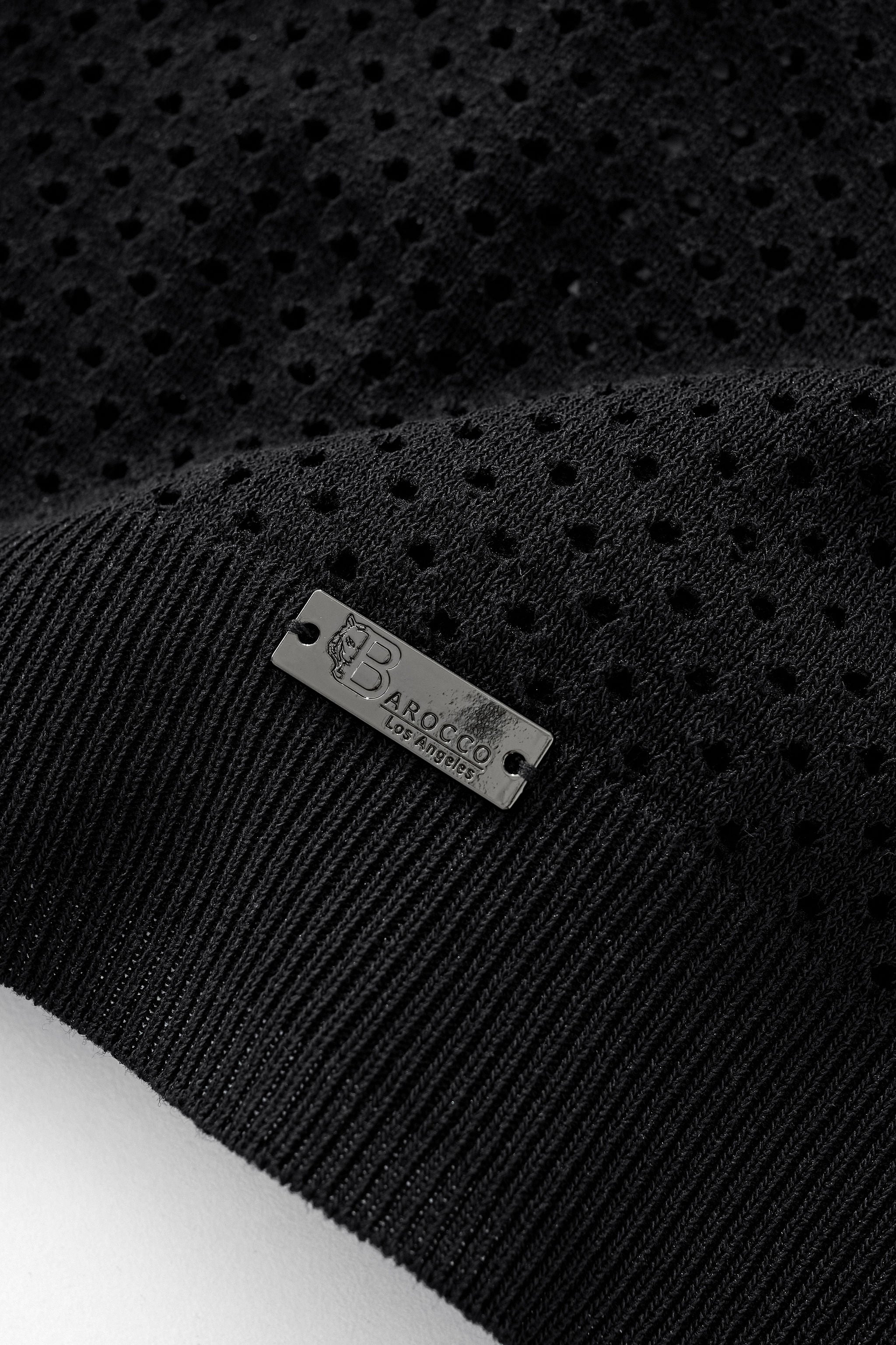 Riviera Mesh Knit SS Shirt BLACK