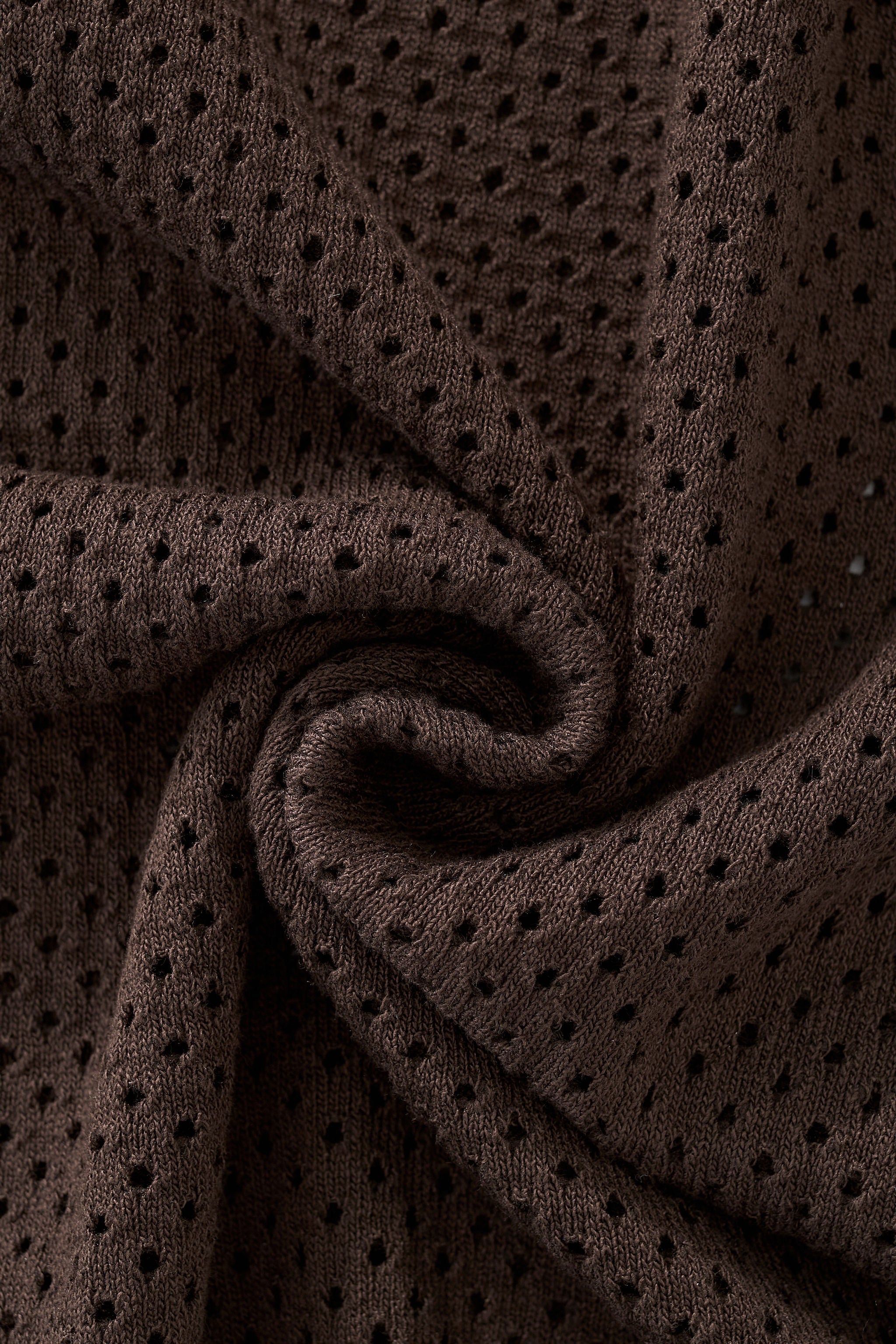 Riviera Mesh Knit SS Shirt COFFEE