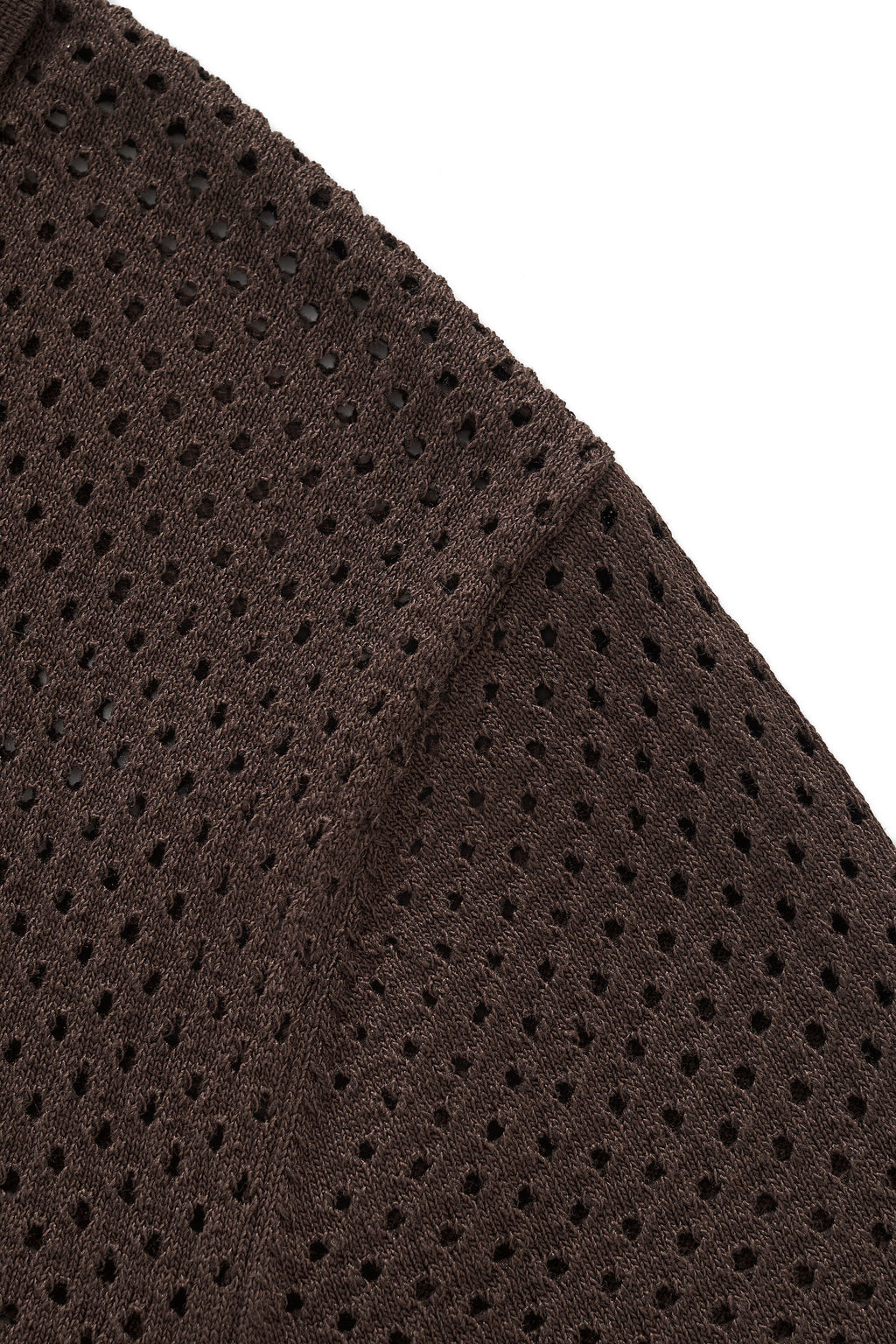 Riviera Mesh Knit SS Shirt COFFEE