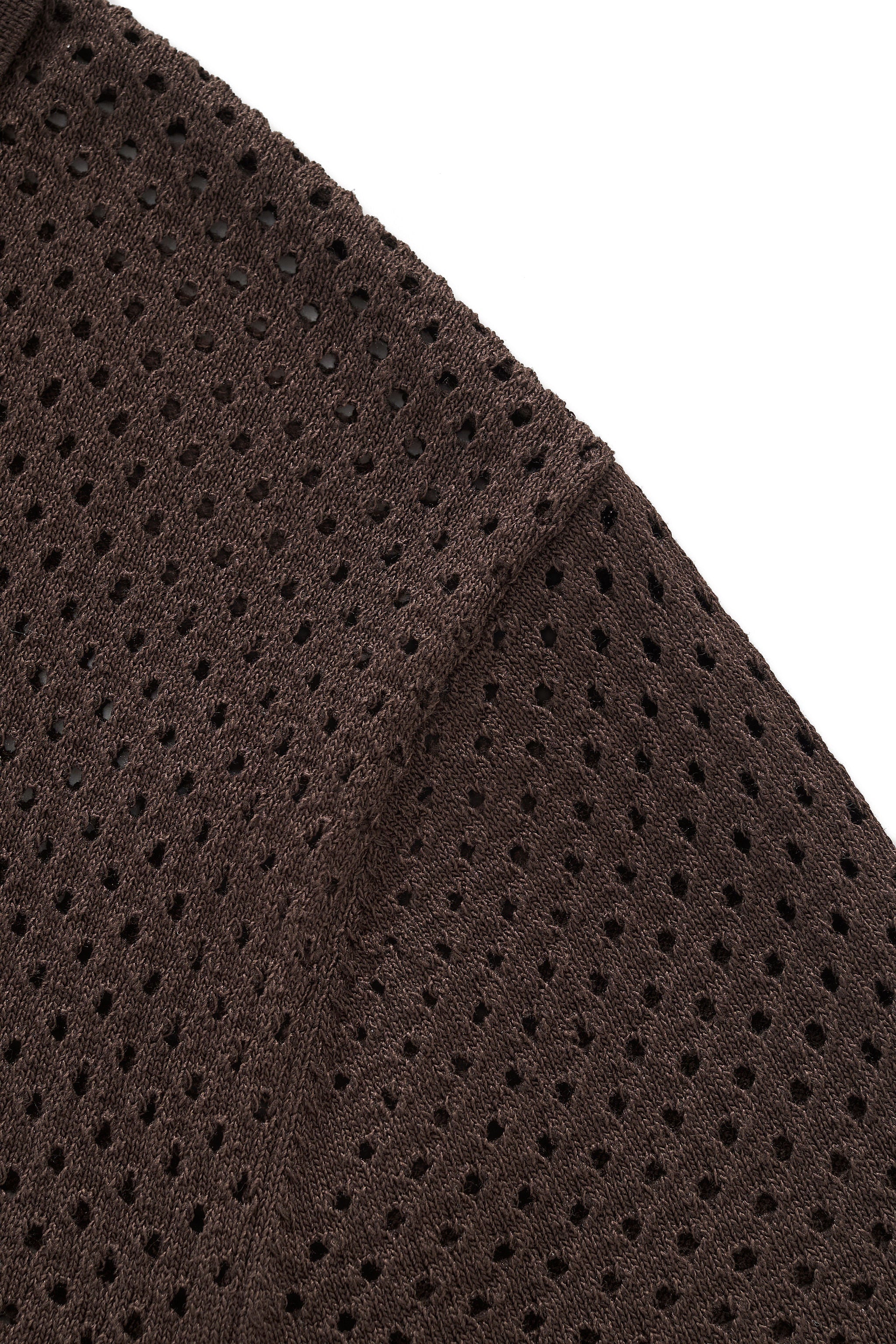 Riviera Mesh Knit SS Shirt COFFEE
